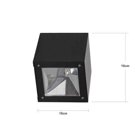 Wally Cube solcellevegglykt 10 cm - svart - Belysning - Dekorasjonsbelysning - Dekorativ utendørsbelysning - LED-belysning utendørs