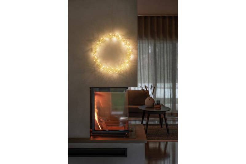 Krans Messing, 45 cm 40 LED Gull - Konstsmide - Dekorasjonsbelysning - Dekorativ innendørsbelysning