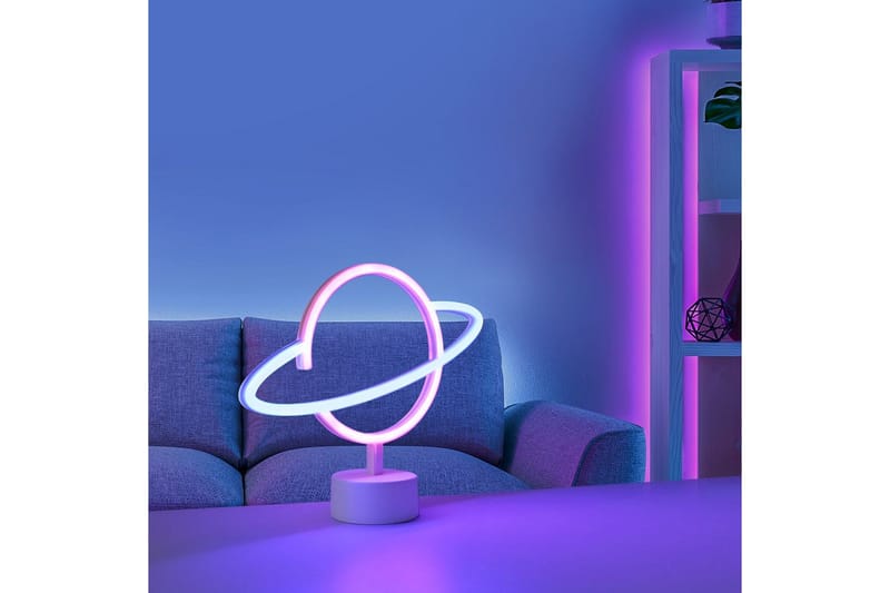 Neon-Saturnus Just Light Dekorativ Lampe - Belysning - Dekorasjonsbelysning - Dekorativ innendørsbelysning