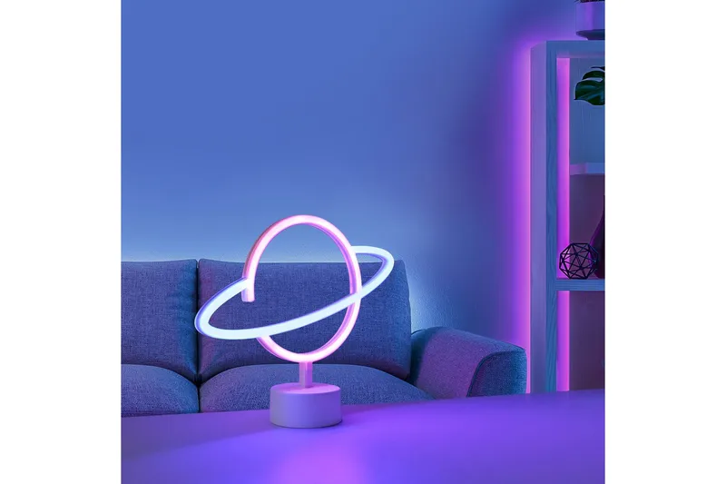 Neon-Saturnus Just Light Dekorativ Lampe - Belysning - Dekorasjonsbelysning - Dekorativ innendørsbelysning