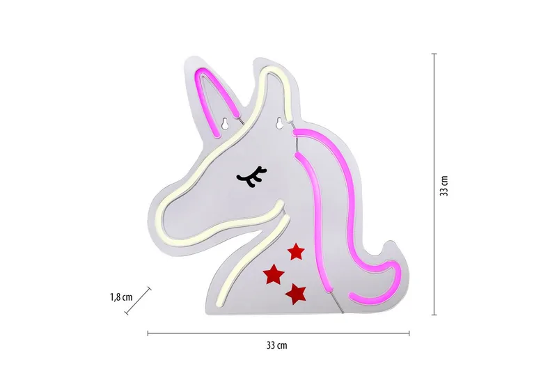 Neon Unicorn Just Light Dekorativ Lampe - Belysning - Dekorasjonsbelysning - Dekorativ innendørsbelysning