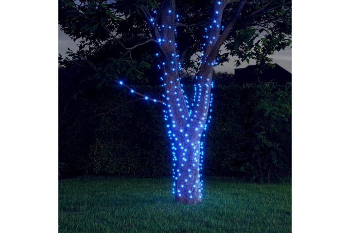 Soldrevne lysslynger 5stk 5x200 LED blå innendørs utendørs - Blå - Lysslynge innendørs - Lysslynge barnerom - Dekorasjonsbelysning