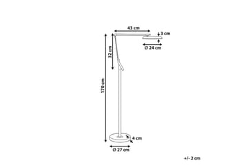 Anticar Gulvlampe 170 cm - Sølv - Belysning - Innendørsbelysning & Lamper - Gulvlampe