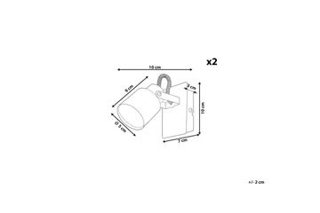 Athenaeum Spotlight 2 stk GU10 - Hvit - Belysning - Innendørsbelysning & Lamper - Lamper gang