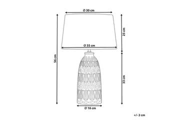 Azzurvi Bordlampe 56 cm E27 - Rosa/Hvit - Belysning - Innendørsbelysning & Lamper - Bordlampe