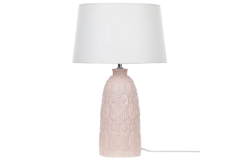 Azzurvi Bordlampe 56 cm E27 - Rosa/Hvit - Belysning - Innendørsbelysning & Lamper - Bordlampe
