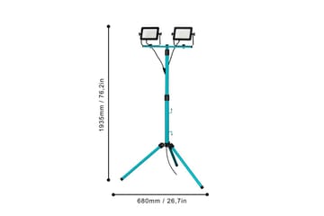 Arbeidsbelysning Eglo LED-stativstrålekaster med 2 lamper 30W - Belysning - Innendørsbelysning & Lamper - Bordlampe - Skrivebordslampe & kontorlampe