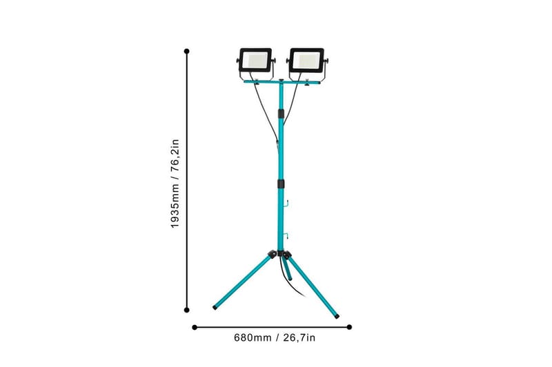 Arbeidsbelysning Eglo LED-Stativstrålkaster med 2 Lamper 52W - Belysning - Innendørsbelysning & Lamper - Bordlampe - Skrivebordslampe & kontorlampe