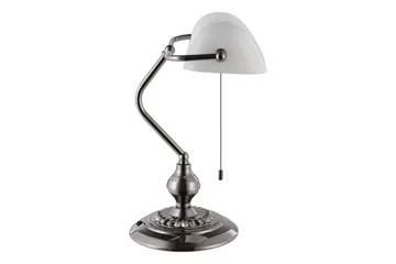 Bordlampe Eglo Banker Nickel Hvit - Hvit - Belysning - Innendørsbelysning & Lamper - Bordlampe - Skrivebordslampe & kontorlampe