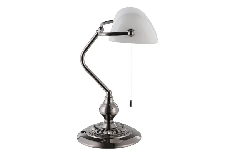 Bordlampe Eglo Banker Nickel Hvit - Hvit - Belysning - Innendørsbelysning & Lamper - Bordlampe - Skrivebordslampe & kontorlampe