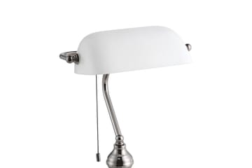 Bordlampe Eglo Banker Nickel Hvit - Hvit - Belysning - Innendørsbelysning & Lamper - Bordlampe - Skrivebordslampe & kontorlampe