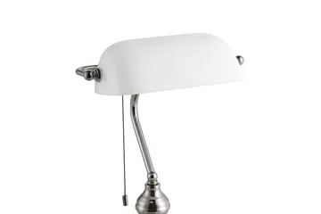 Bordlampe Eglo Banker Nickel Hvit - Hvit - Belysning - Innendørsbelysning & Lamper - Bordlampe - Skrivebordslampe & kontorlampe