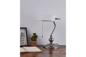 Bordlampe Eglo Banker Nickel Hvit - Hvit - Belysning - Innendørsbelysning & Lamper - Bordlampe - Skrivebordslampe & kontorlampe
