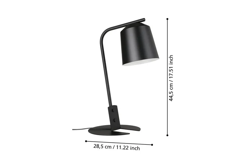 Bordlampe Eglo Oneda - Svart/Hvit - Belysning - Innendørsbelysning & Lamper - Bordlampe - Skrivebordslampe & kontorlampe