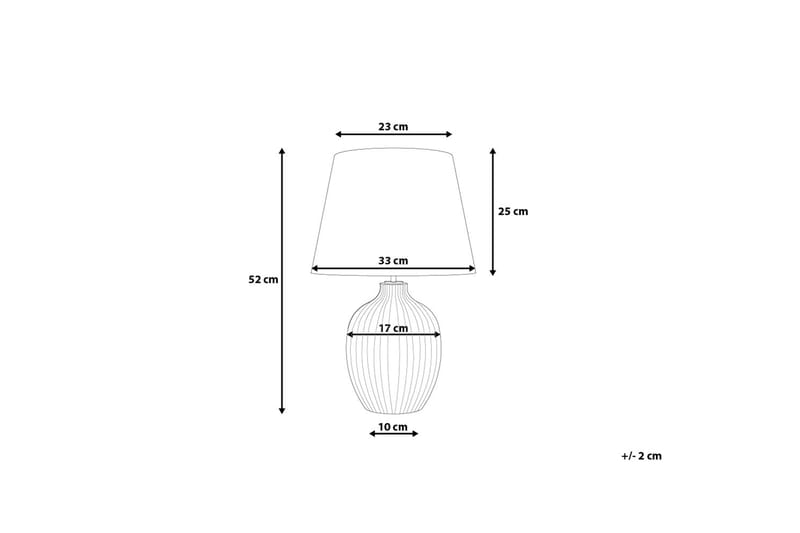 Bordlampe Fergus 33 cm - Hvit - Belysning - Innendørsbelysning & Lamper - Bordlampe