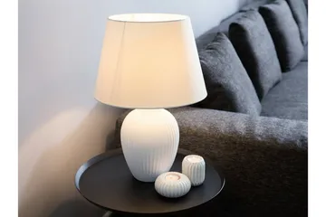 Bordlampe Fergus 33 cm - Hvit - Belysning - Innendørsbelysning & Lamper - Bordlampe