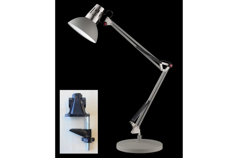 Bordlampe Jack - Grå - Bordlampe - Vinduslampe på fot - Lamper gang - Nattbordslampe stående - Vinduslampe