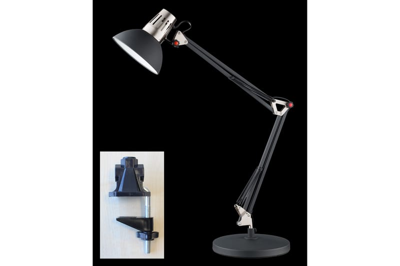 Bordlampe Jack - Svart - Bordlampe - Vinduslampe på fot - Lamper gang - Nattbordslampe stående - Vinduslampe