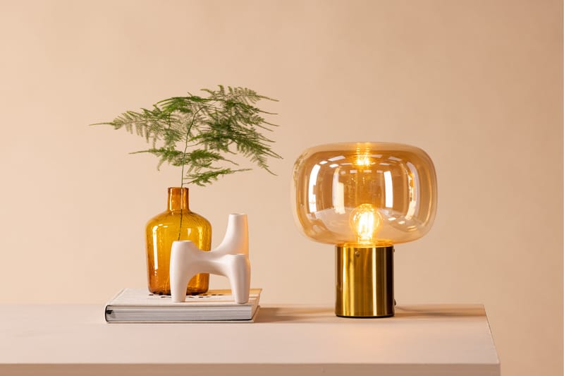 Bordlampe Kento 28 cm - Gull - Bordlampe - Vinduslampe på fot - Lamper gang - Nattbordslampe stående - Vinduslampe