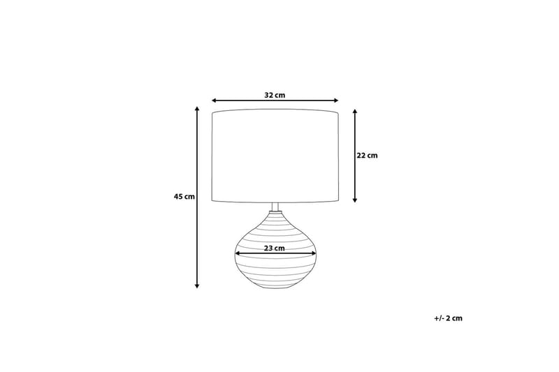 Bordlampe Kuban 32 cm - Sølv - Bordlampe - Vinduslampe på fot - Lamper gang - Nattbordslampe stående - Vinduslampe