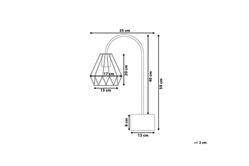 Bordlampe Mooni 35 cm - Kobber - Bordlampe - Vinduslampe på fot - Lamper gang - Nattbordslampe stående - Vinduslampe