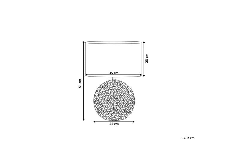 Bordlampe Nasva 35 Cm - Hvit - Belysning - Innendørsbelysning & Lamper - Bordlampe