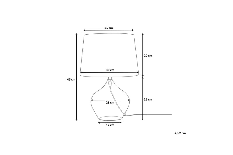 Bordlampe Osum 25 cm - Transparent - Bordlampe - Vinduslampe på fot - Lamper gang - Nattbordslampe stående - Vinduslampe