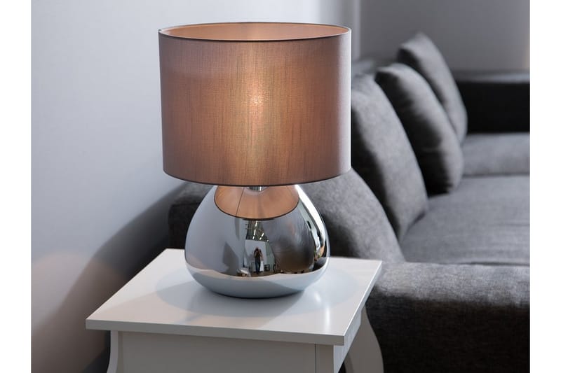 Bordlampe Ronava 29 cm - Grå - Vinduslampe - Bordlampe - Vinduslampe på fot - Nattbordslampe stående - Lamper gang