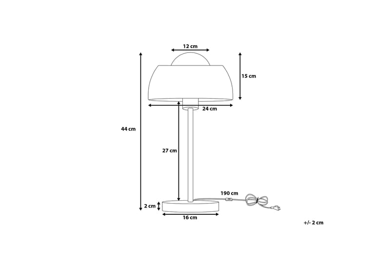 Bordlampe Senette 24 cm - Sølv - Bordlampe - Vinduslampe på fot - Lamper gang - Nattbordslampe stående - Vinduslampe