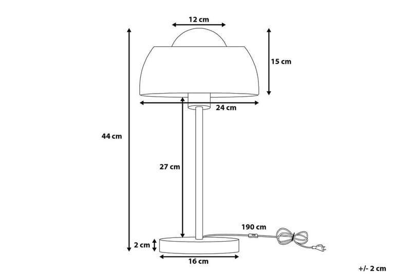 Bordlampe Senette 24 cm - Sølv - Bordlampe - Vinduslampe på fot - Lamper gang - Nattbordslampe stående - Vinduslampe