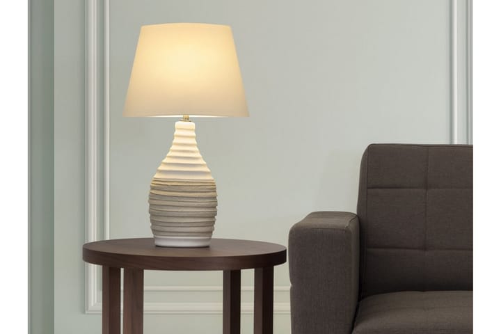 Bordlampe Tormes 33 cm - Hvit - Vinduslampe - Bordlampe - Vinduslampe på fot - Nattbordslampe stående - Lamper gang