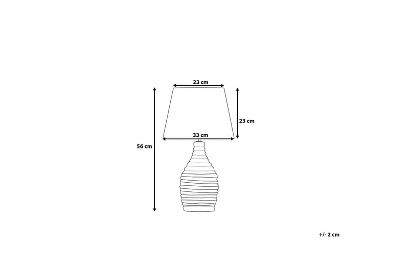 Bordlampe Tormes 33 cm - Hvit - Bordlampe - Vinduslampe på fot - Lamper gang - Nattbordslampe stående - Vinduslampe