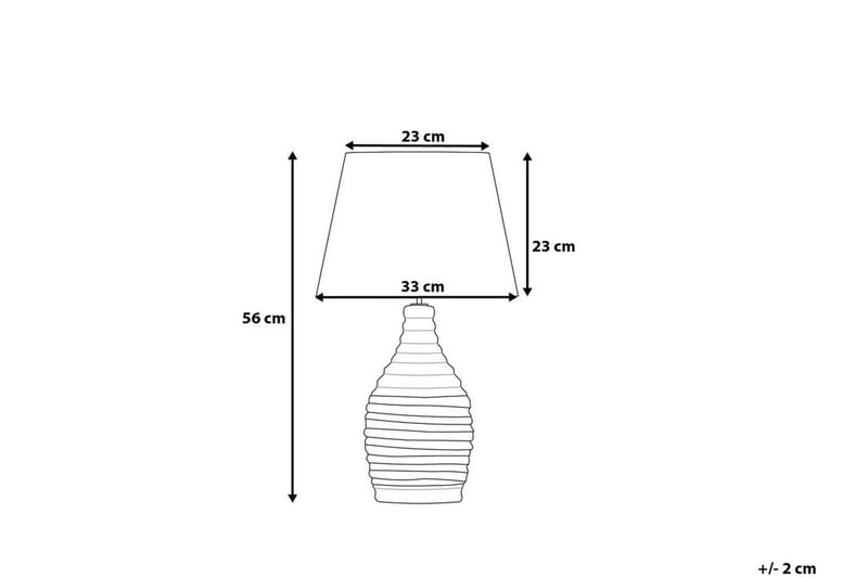 Bordlampe Tormes 33 cm - Hvit - Bordlampe - Vinduslampe på fot - Lamper gang - Nattbordslampe stående - Vinduslampe