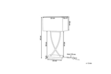 Bordlampe Yasuni 20 cm - Hvit - Belysning - Innendørsbelysning & Lamper - Bordlampe