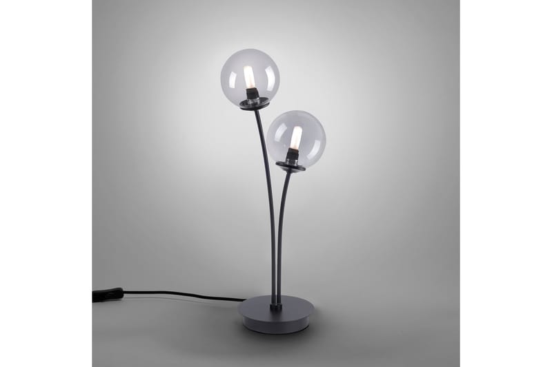 Bordlampe Zinacan 14x19 cm - Svart - Bordlampe - Vinduslampe på fot - Lamper gang - Nattbordslampe stående - Vinduslampe