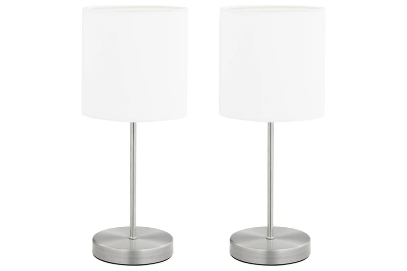 Bordlamper 2 stk berøringsknapp hvit E14 - Bordlampe - Vinduslampe på fot - Lamper gang - Nattbordslampe stående - Vinduslampe