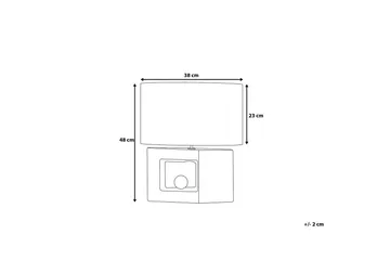 Duero Bordlampe 38 cm - Grå - Belysning - Innendørsbelysning & Lamper - Bordlampe