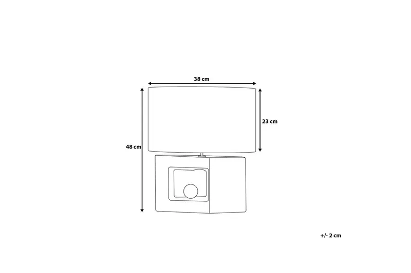 Duero Bordlampe 38 cm - Grå - Belysning - Innendørsbelysning & Lamper - Bordlampe
