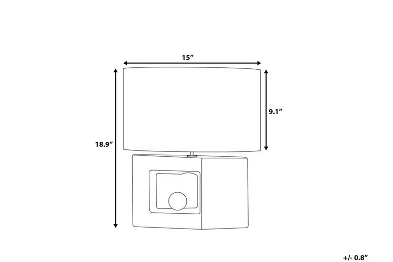 Duero Bordlampe 38 cm - Grå - Belysning - Innendørsbelysning & Lamper - Bordlampe