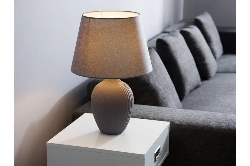 Fergus Bordlampe 33 cm, Grå