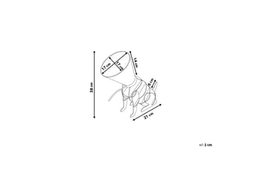 Isna Bordlampe 24 cm - Hvit - Belysning - Innendørsbelysning & Lamper - Bordlampe