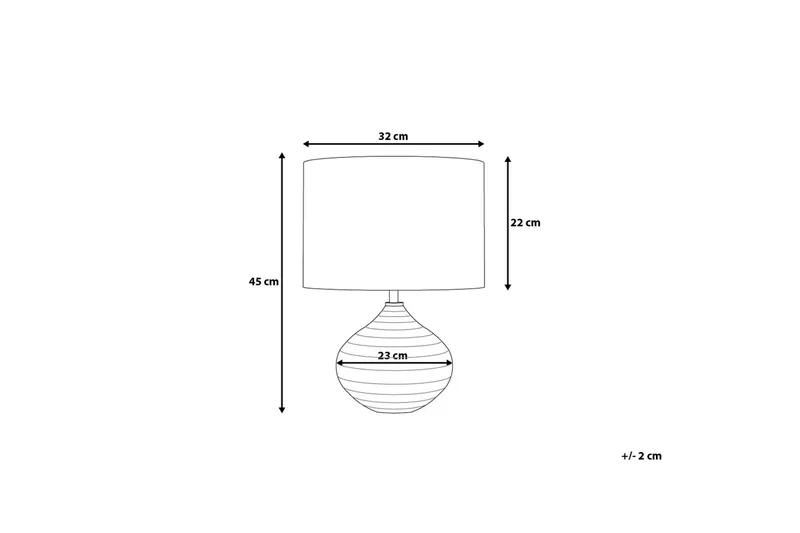 Kuban Bordlampe 32 cm - Sølv - Belysning - Innendørsbelysning & Lamper - Bordlampe
