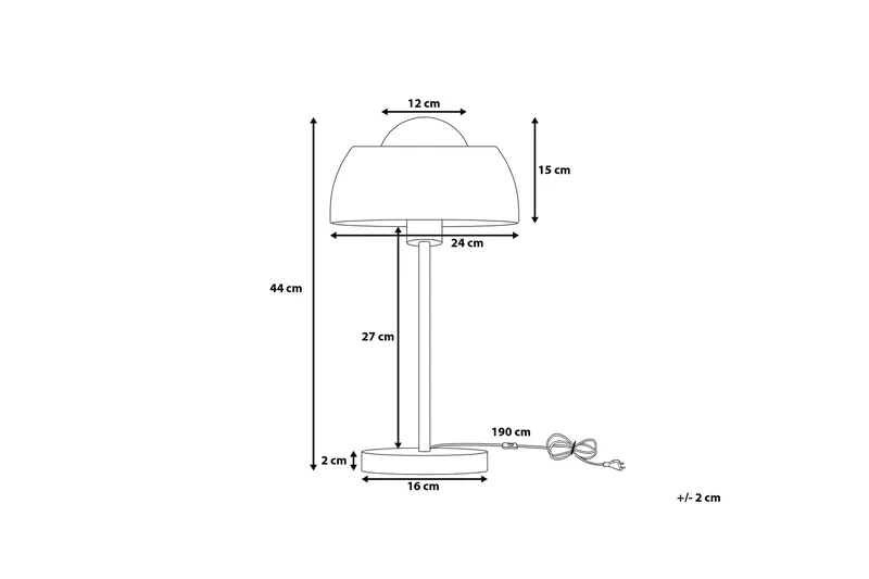 Senette Bordlampe 24 cm - Sølv - Belysning - Innendørsbelysning & Lamper - Bordlampe