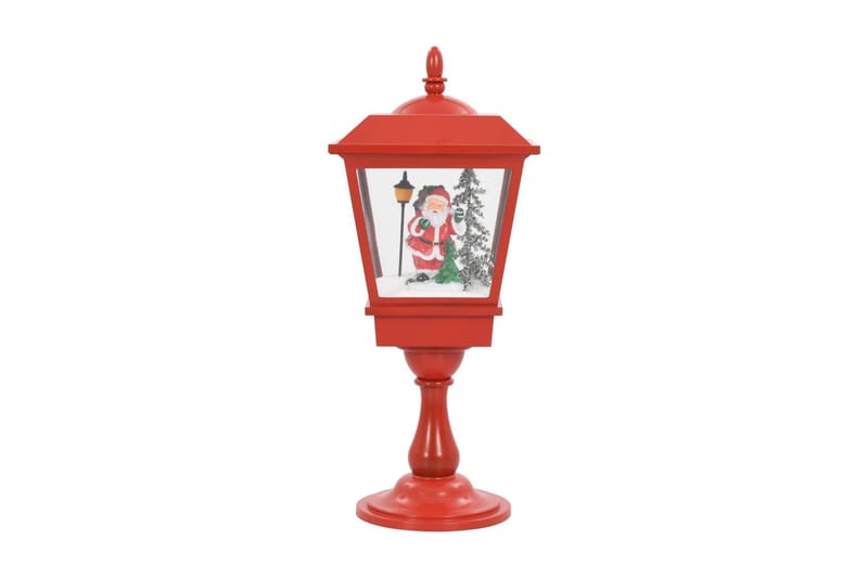 Sokkellampe julemotiv med julenisse 64 cm LED - Rød - Bordlampe - Vinduslampe på fot - Nattbordslampe stående - Vinduslampe - Lamper gang
