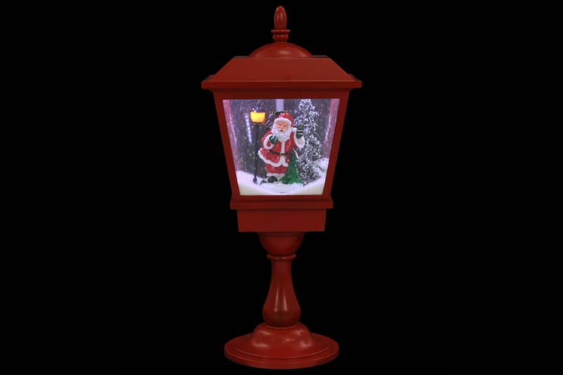 Sokkellampe julemotiv med julenisse 64 cm LED - Rød - Bordlampe - Vinduslampe på fot - Lamper gang - Nattbordslampe stående - Vinduslampe