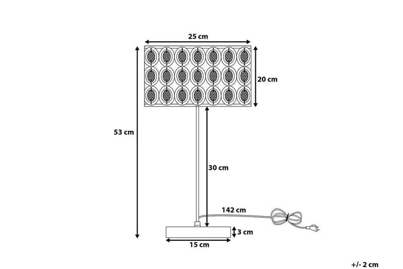 Bordlampe Tenna 25 cm - Sølv - Bordlampe