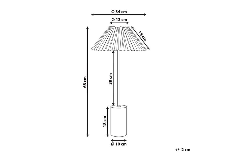 Bosleba Bordlampe 68 cm E27 - Beige/Hvit - Belysning - Innendørsbelysning & Lamper - Bordlampe