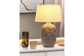 Bracto Bordlampe 46 cm E27 - Grå/Lys beige - Belysning - Innendørsbelysning & Lamper - Bordlampe