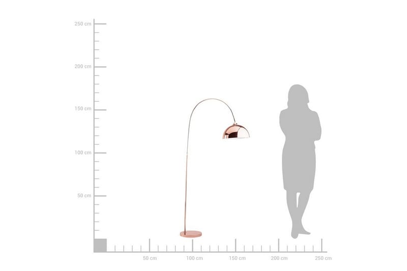 Gulvlampe Candella 160 cm - Kobber - Belysning - Innendørsbelysning & Lamper - Designerlampe - Buelampe