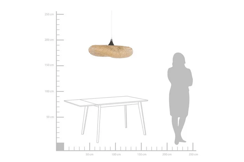 Boyne Taklampe Liten - Bambus / Lysebrun - Belysning - Innendørsbelysning & Lamper - Designerlampe - Trådlampe